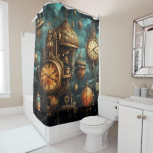 Horloges en vapeur rideau de douche