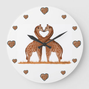 Horloges mignonnes d'amour de girafes