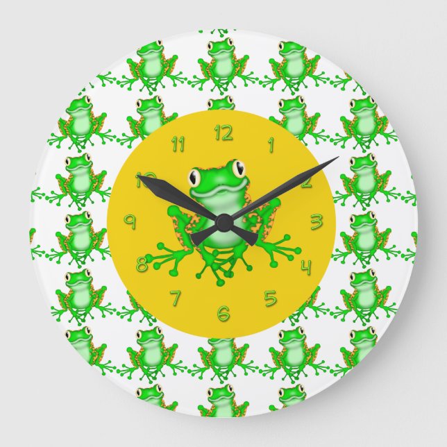 Horloges mignonnes du mur de grenouille (Recto)