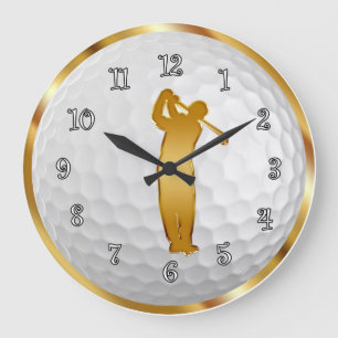 Horloges murales acryliques d'or classique