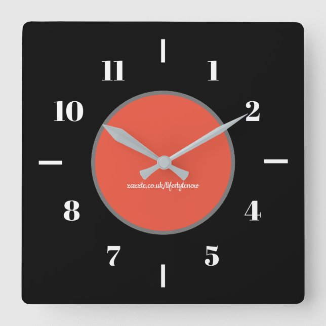 Horloges murales -Arrière - plan noir O/R Cercle m (Recto)