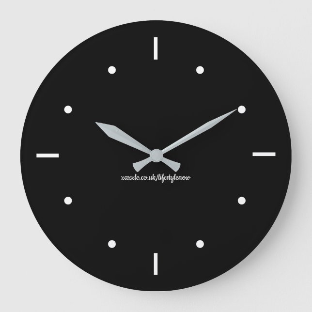 Horloges murales - Blanc sur fond noir (Recto)