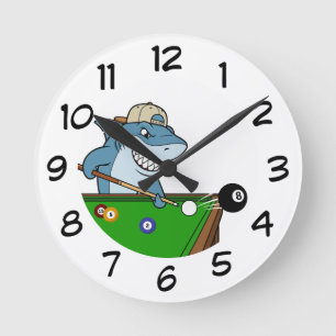 Horloges murales Cool Funny Man Cave Pool Shark Re