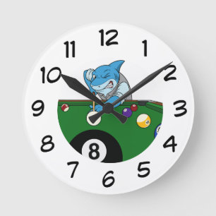 Horloges murales Cool Pool Shark Man Cave
