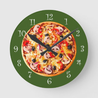 Horloges murales de cuisine Thème de pizza