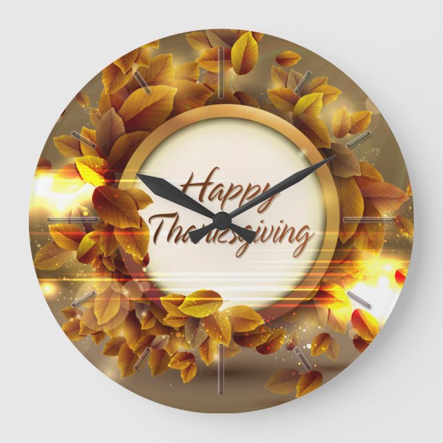 Horloges murales du bon thanksgiving 3 et options (Recto)