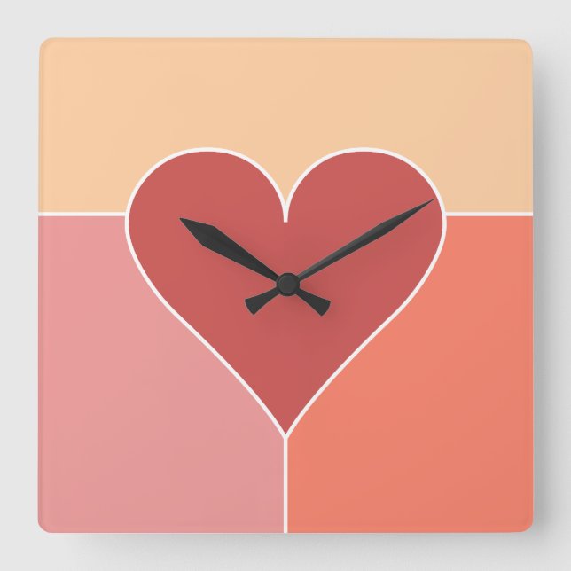 Horloges murales du Motif du coeur (Recto)
