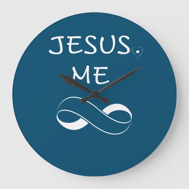 Horloges murales Jésus Moi Infini Cadeau pour femm (Recto)
