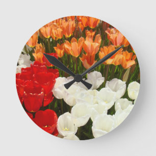Horloges murales orange blanc rouge décoratives Tu