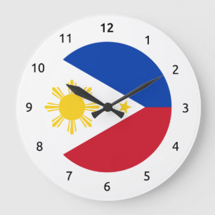 Horloges murales philippines de drapeau