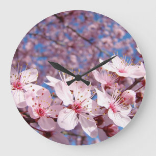 Horloges murales printemps rose arbre fleurs perso