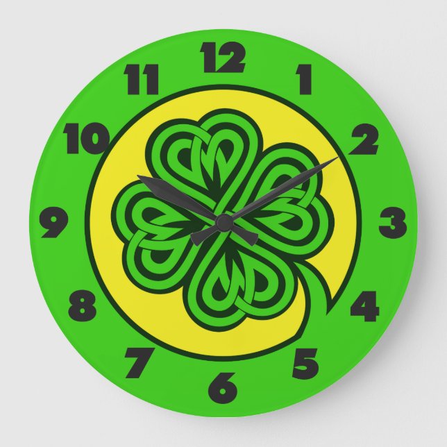 Horloges murales Shamrocks tribales (Recto)