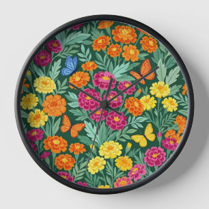 Horloges Papillons Souci Gouache Abstraits Art