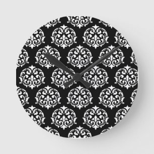 Horloges victoriennes noires et blanches de motif