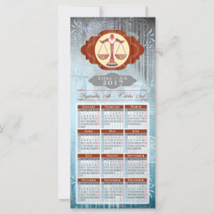 Horoscope Calendrier Card 2017 ~ Libra