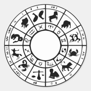 horoscope moderne zodiac astrologie or autocollant