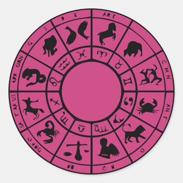 horoscope moderne zodiac astrologie or autocollant (Devant)