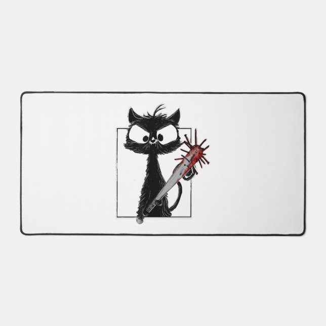 Horreur de baseball de chat noir Halloween (Recto)