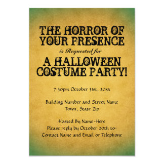 carte invitation halloween en anglais