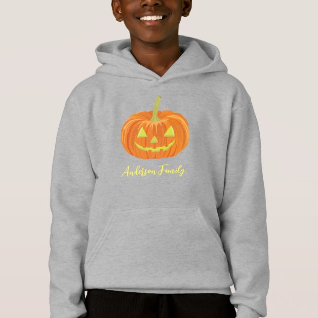 Horreur Halloween Citrouille Nom de famille (Devant)