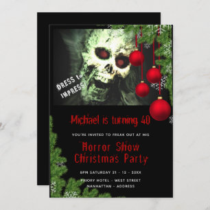 HORREUR Invitation de la fête de Noël Mort Zombies