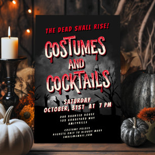 Horror Movie Poster Adult Halloween Invitation