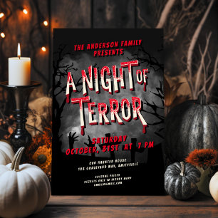 Horror Movie Poster Adult Halloween Invitation