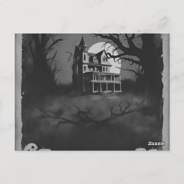 Horror Movie Poster Halloween Party Invitation (Dos)