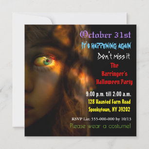Horror Party Halloween Semi-Gloss Invitation
