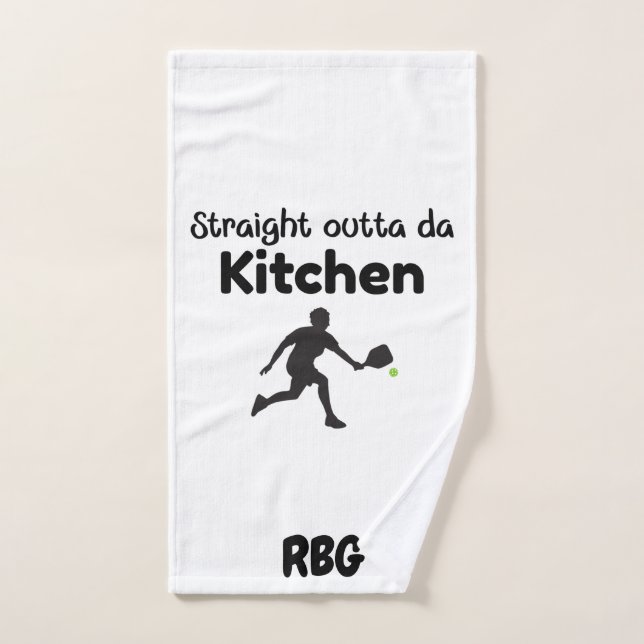 Hors De La Cuisine Da - Humour De Pickleball (Serviette à main)