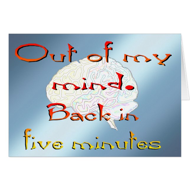Hors de mon esprit, arrière en cinq minutes (Devant horizontal)