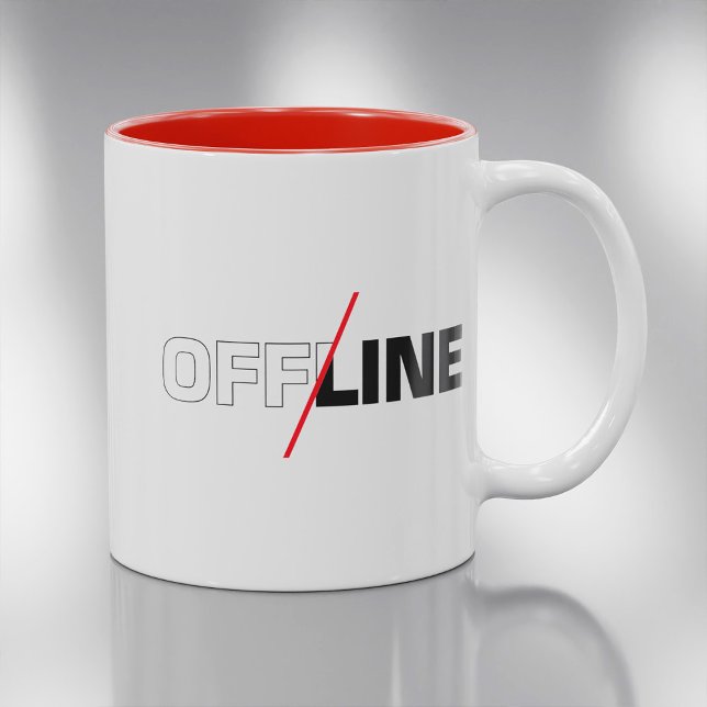 Hors ligne | Mug Geek Humour (Créateur téléchargé)