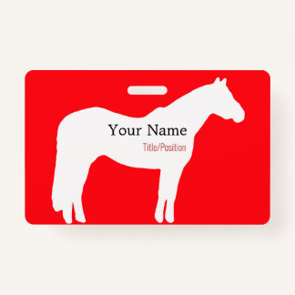 Horse Event Name Badge