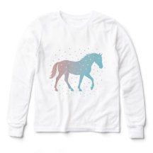 Horse Girl Long Sleeve Shirt – Winter Snow Horse
