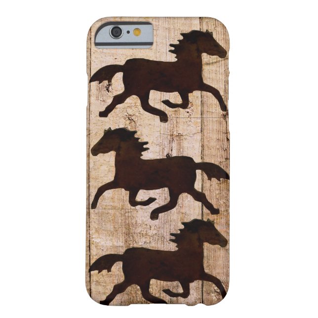 Horse Lovers Cowboy Rustic Wood iPhone 6 coque (Dos)