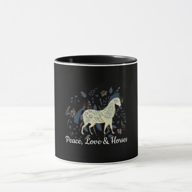 Horse Mug – Run Free, Live Wild Design (Centre)