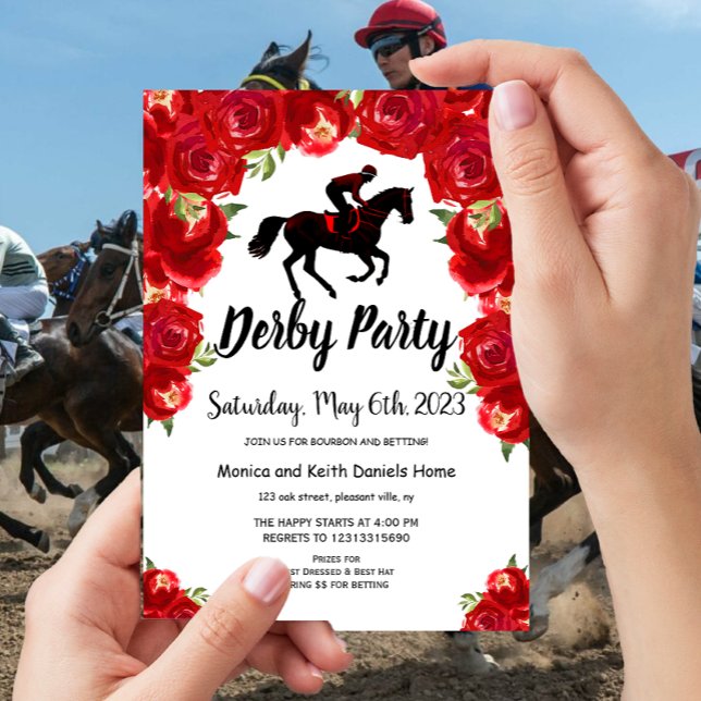 Horse Racing Derby Day Party Invitation (Créateur téléchargé)