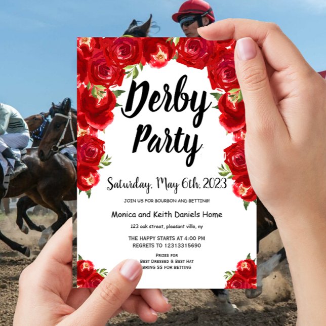 Horse Racing Derby Day Party Invitation (Créateur téléchargé)
