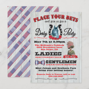 Horse Racing Derby Party Poster Invitation