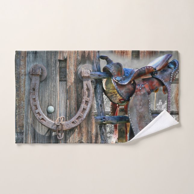 Horse Saddle Horseshoe (Serviette à main)