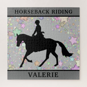 Horseback Riding Horse & Rider Stars Puzzle