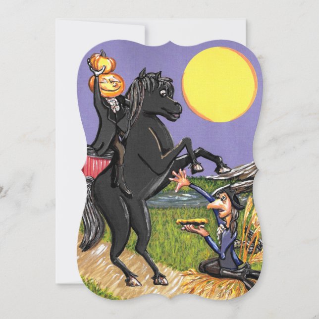 Horseman Ichabod Crane Bracket Invitation sans têt (Devant)