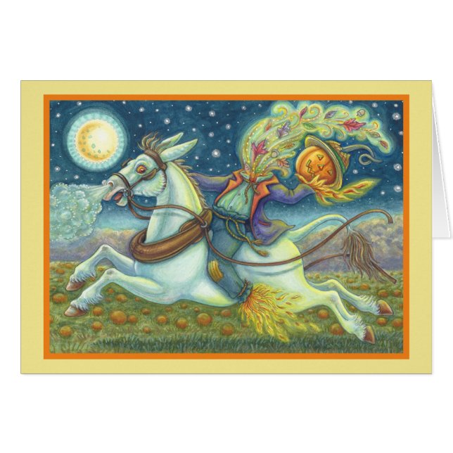 HORSEMAN SCARECROW GREETING CARD Blank (Devant horizontal)