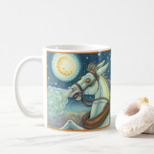 HORSEMAN SCARECROW SUR MULE, HALLOWEEN MUG