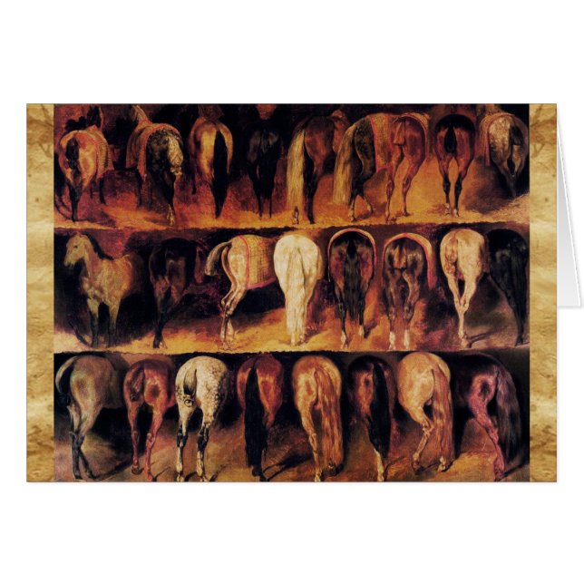 Horses' Hindquarters ,brown parchment (Devant horizontal)