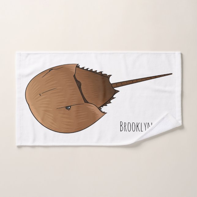 Horseshoe crab cartoon illustration (Serviette à main)