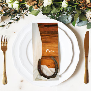 Horseshoe et Satin Country Western Mariage Menu