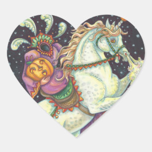 HORSEWOMAN SANS TÊTE, HALLOWEEN UNICORN STICKERS