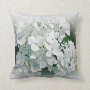 Hortensia blanc - coussin