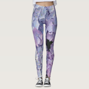 Hortensia bleu-clair et rose Legging